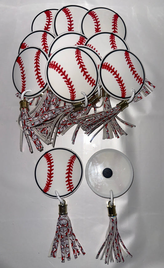 Baseball charm with tassel(12pc)