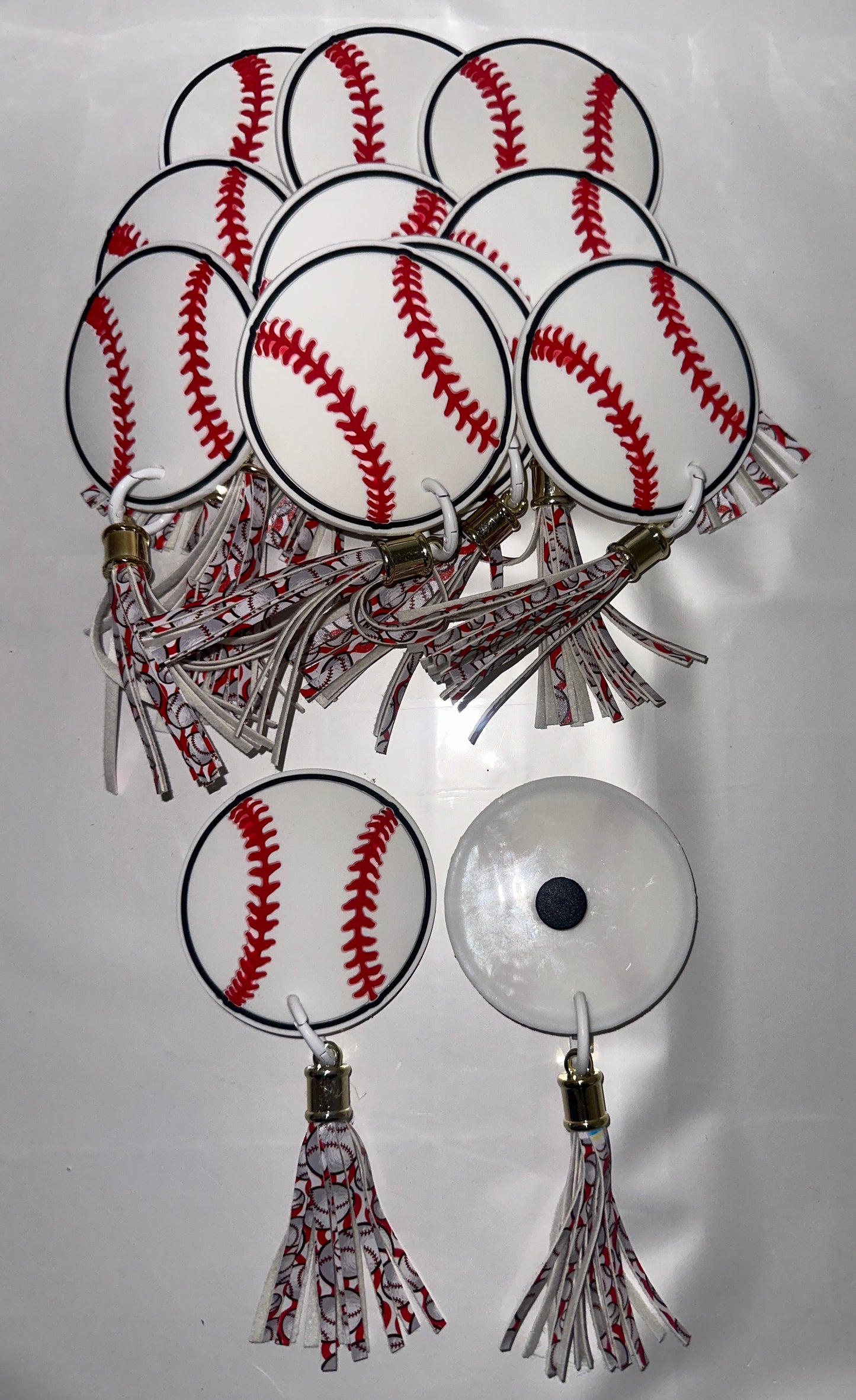 Baseball charm with tassel(12pc)