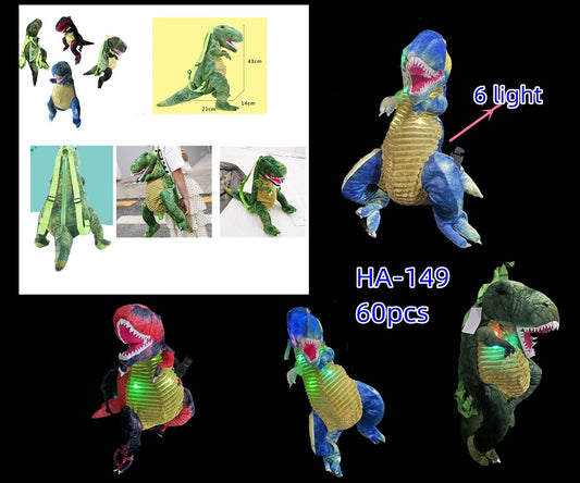 Plush Dinosaur Backpack