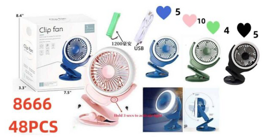8666 Clip Fan(1pc)