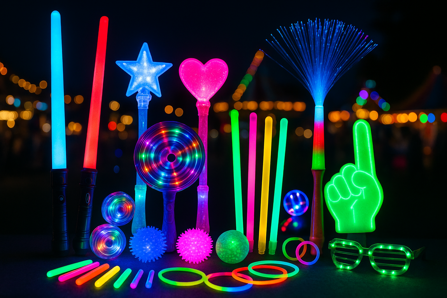 LIGHT UP TOYS THAT YOU USE IN THE CARNIVAL REALISTIC PCTURE