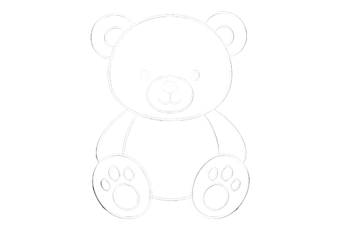 plush bear outline